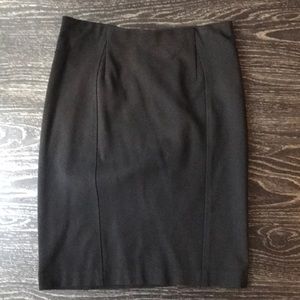Ann Taylor Black Ponte Pencil Skirt Size 6